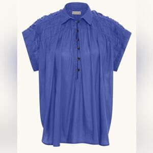 Acacia swimwear suni top blouse button down tunic shirt size P S